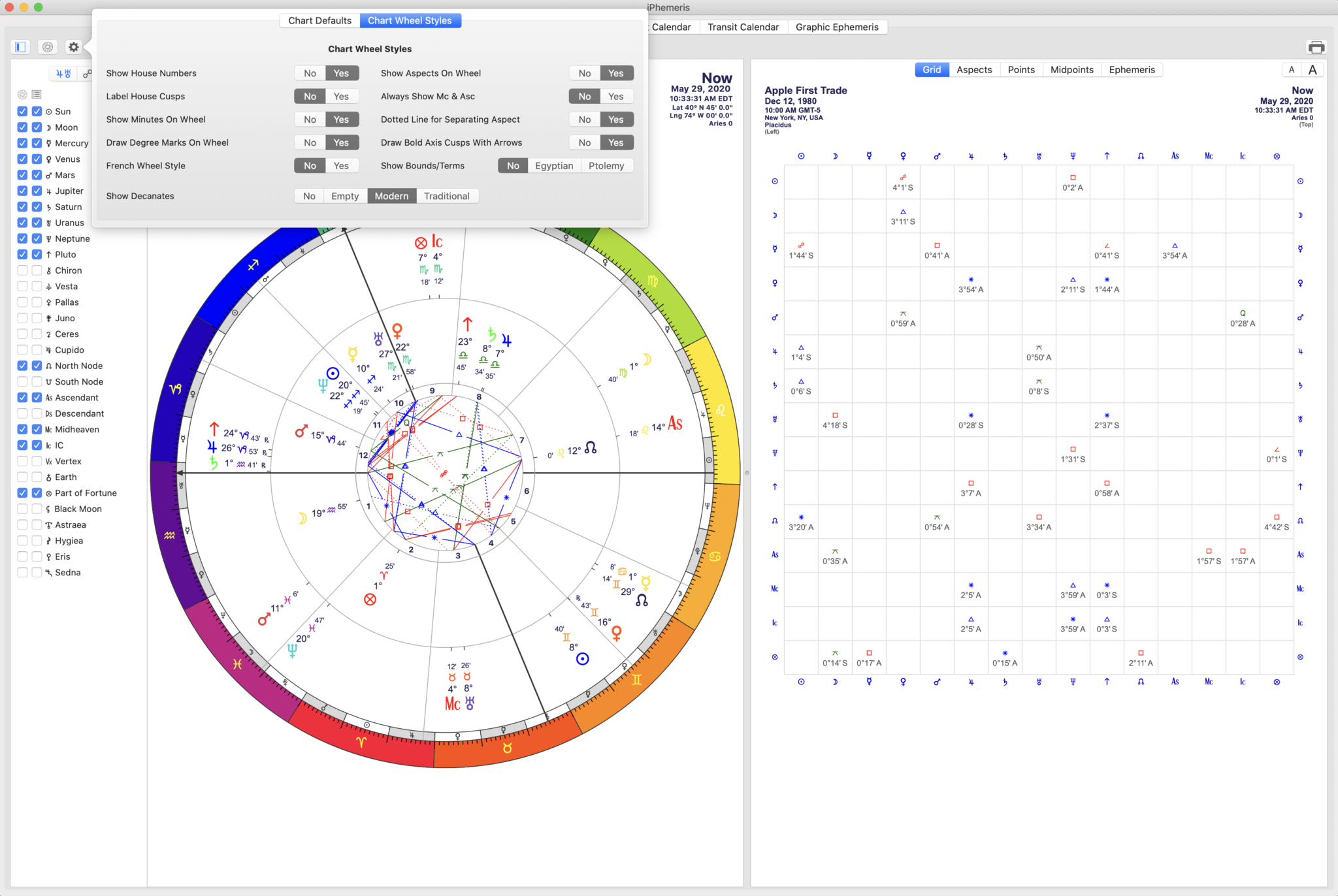 astrology chart software for mac
